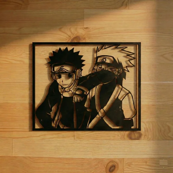 Obito & Kakashi "Young Comrades" Minimalist Wall Decor