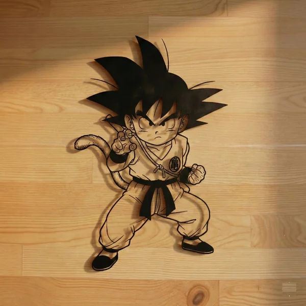 Kid Goku "Flying Nimbus" Era Minimalist Wall Decor
