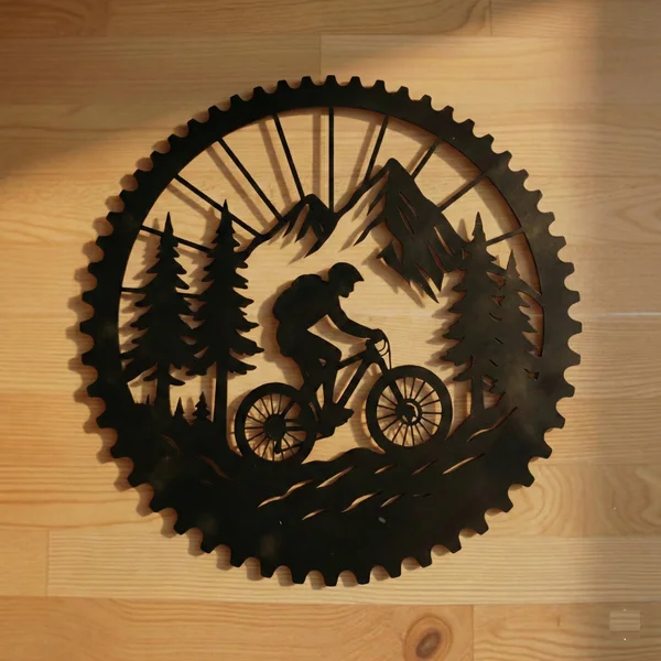 MTB "Summit Descent" Minimalist Wall Decor