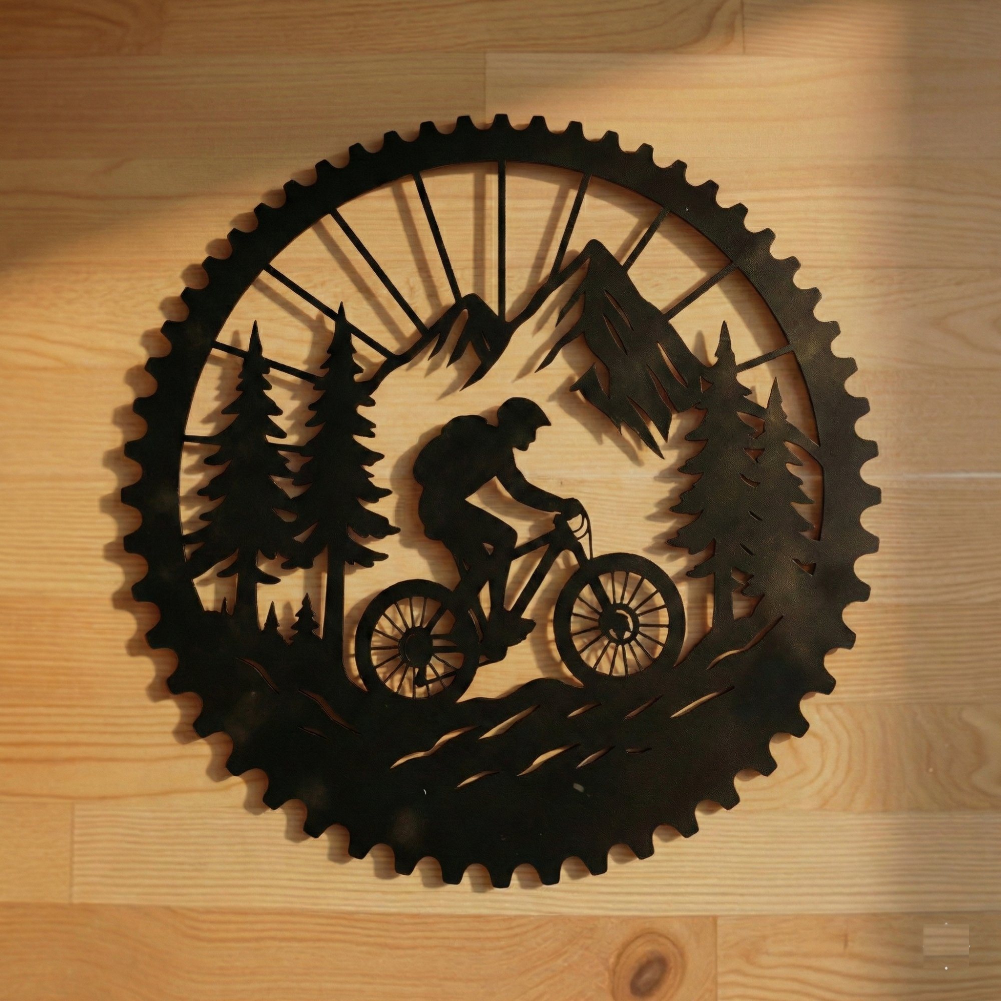 MTB "Summit Descent" Minimalist Wall Decor