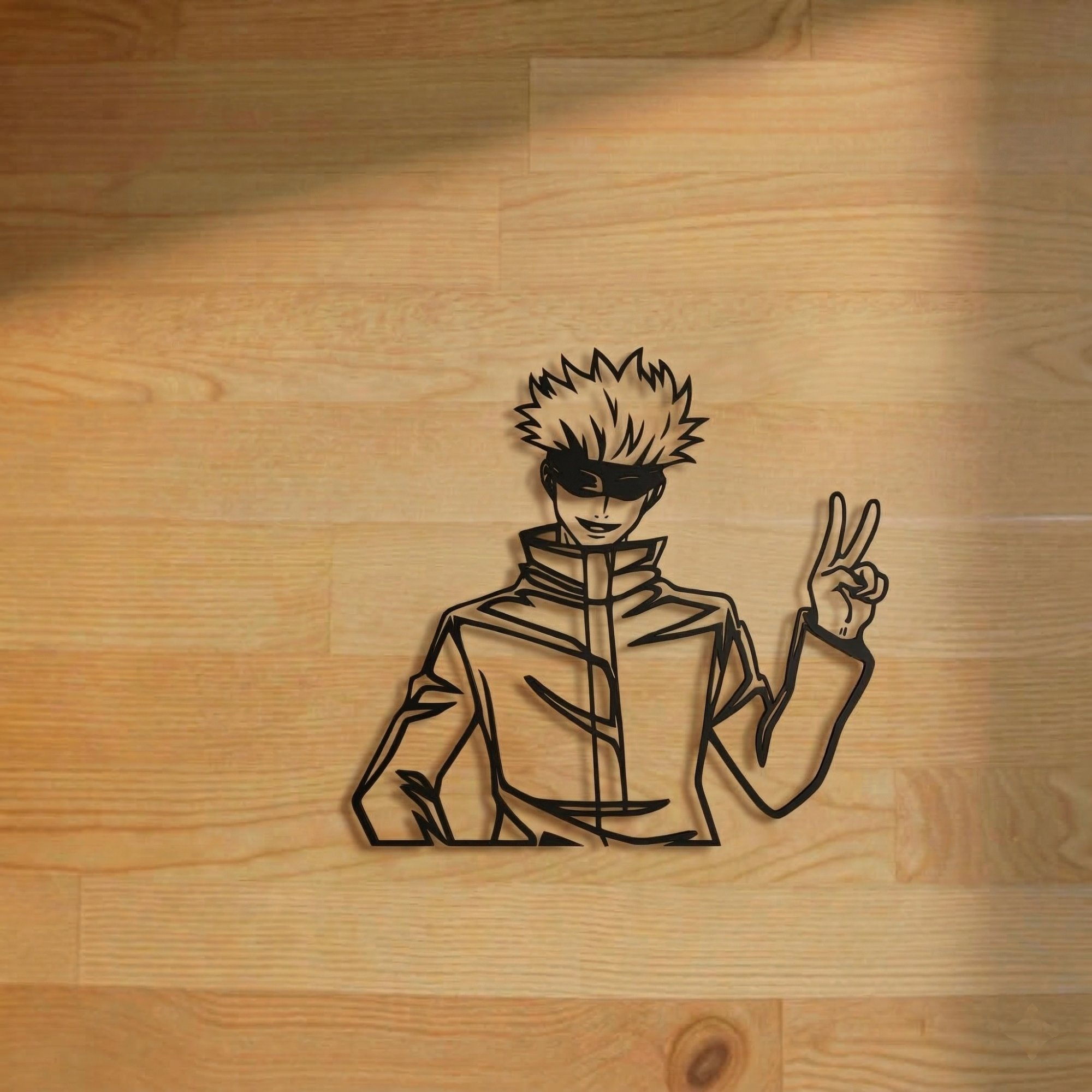 Satoru Gojo Minimal Line Art Wall Decor