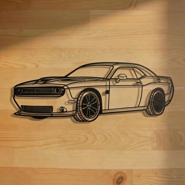Classic Muscle Car Silhouette